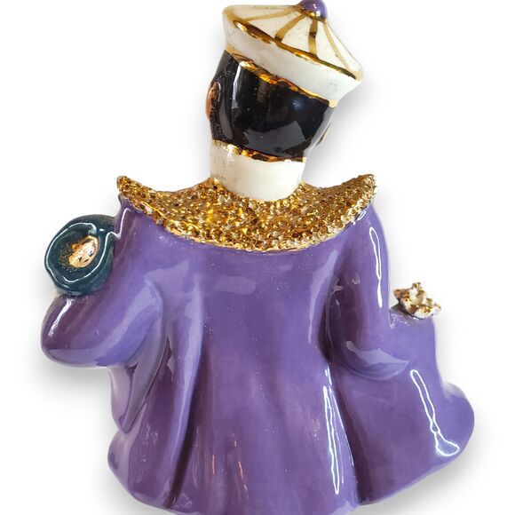 VTG Hollywood Regency Ceramic Figurine Pair Asian Inspired Barbara Willis - Picture 10 of 16